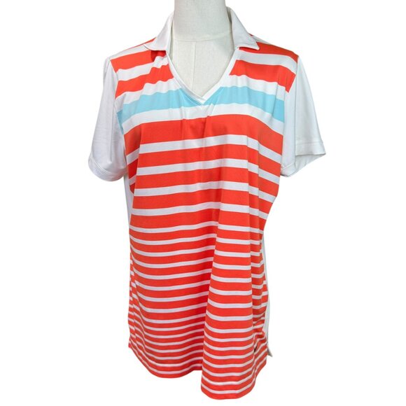 Nike Golf Dri-FIT Tour Performance Polo Shirt | Size XL | White & Orange… - Picture 1 of 6